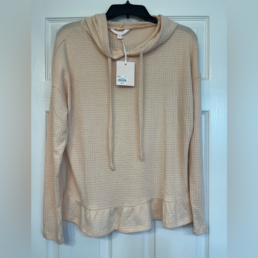 NWT Lauren Conrad lightweight shirt with hood